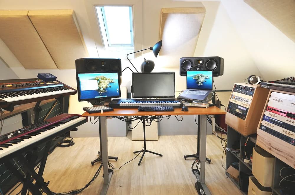 The control desk and monitoring setup